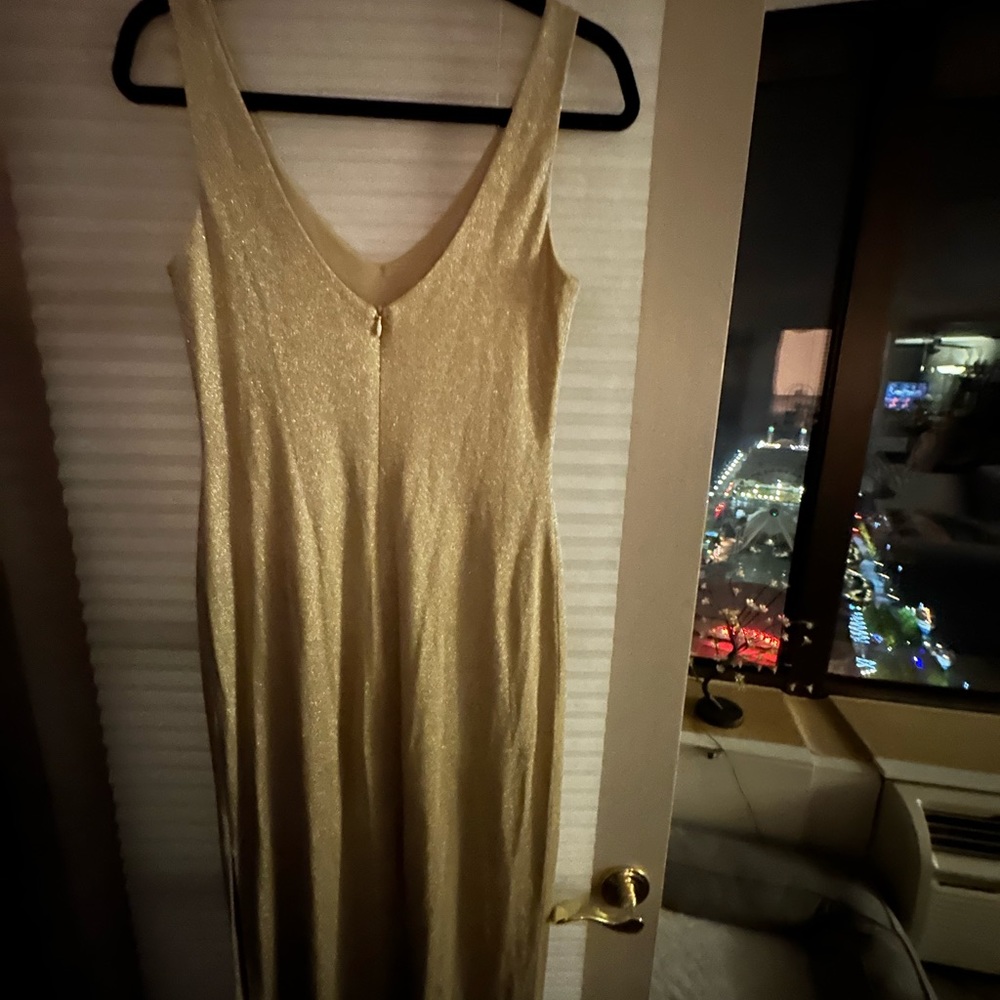 slim fit dress slacks Cassie Dress Gold Dupioni Gold / S main image 1
